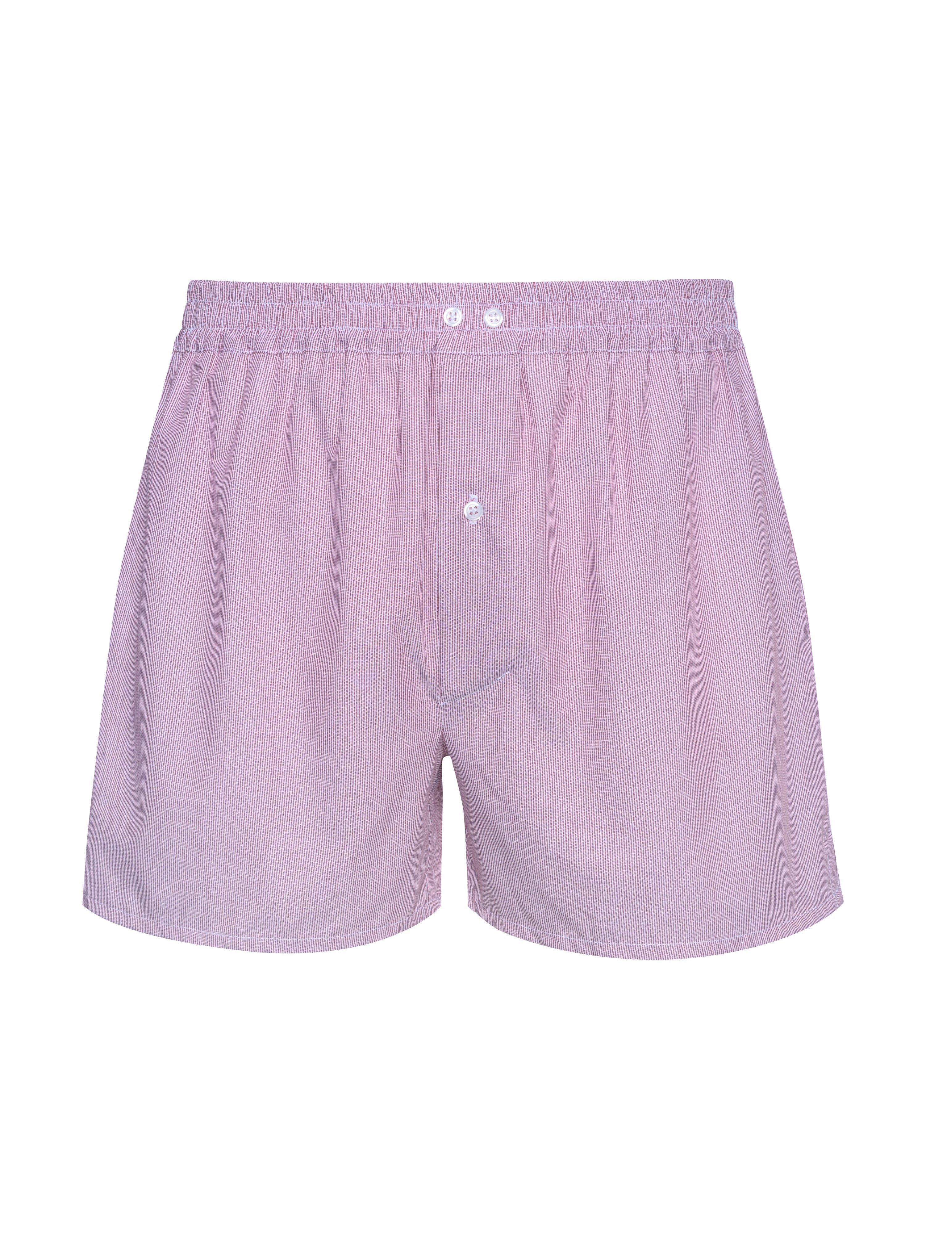 Men's Cotton Poplin Hold-Up Boxers Handcrafted in Italy — Light Burgundy
