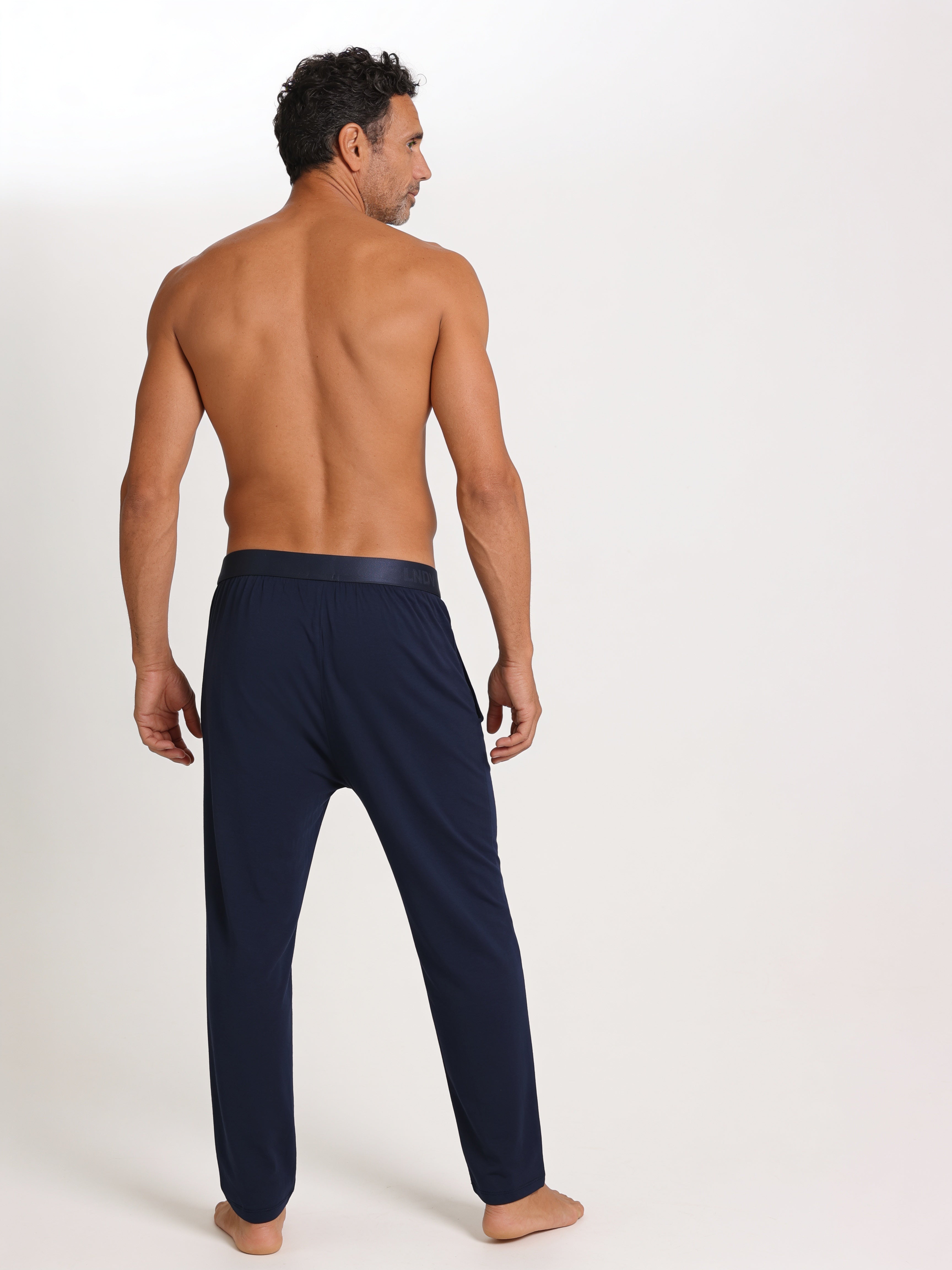 Lounge Pants Uomo in Bambù Fatti a Mano in Italia — Blu Navy