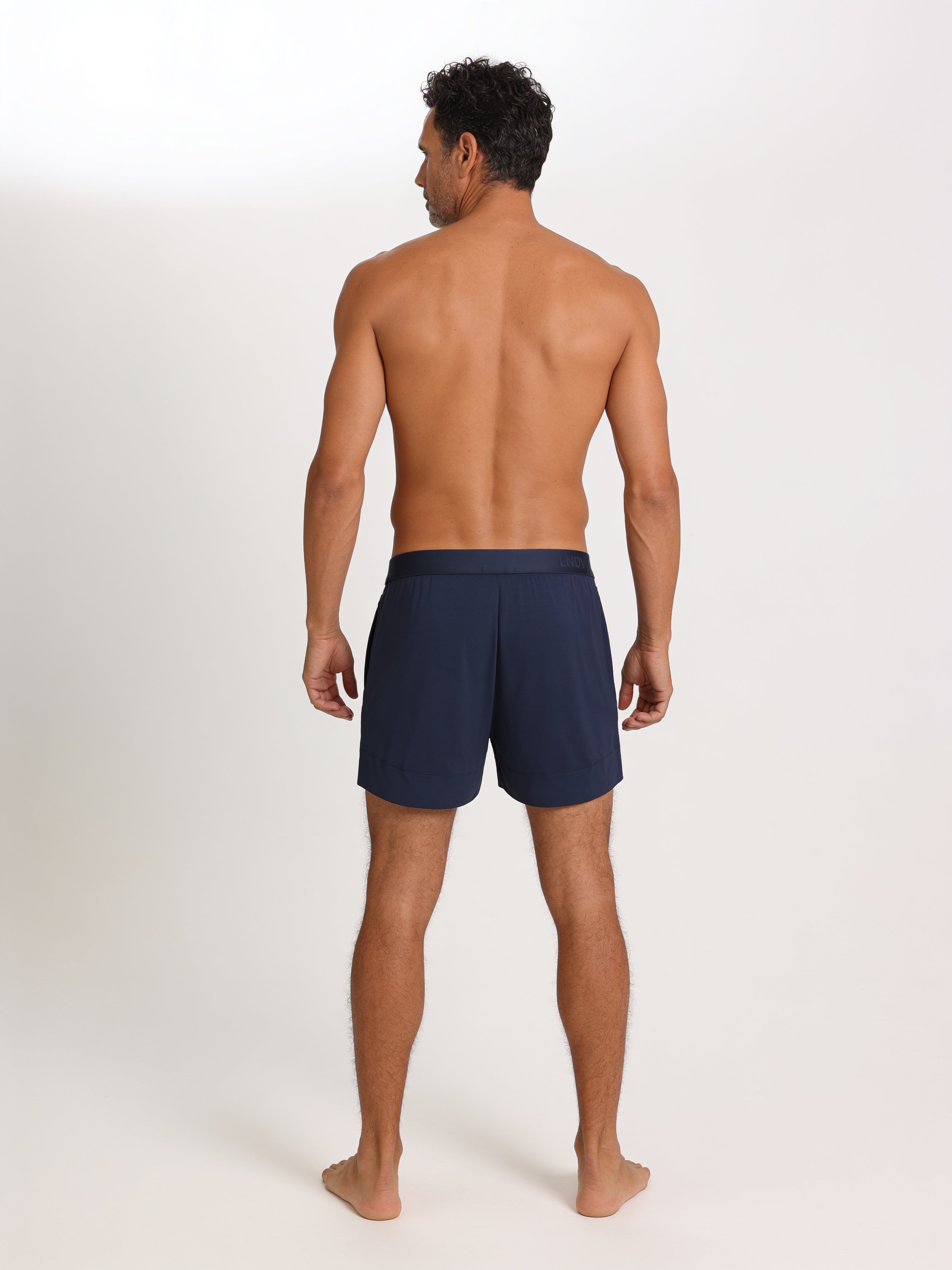 Short Pants Uomo in Bambù Fatti a Mano in Italia — Blu Navy
