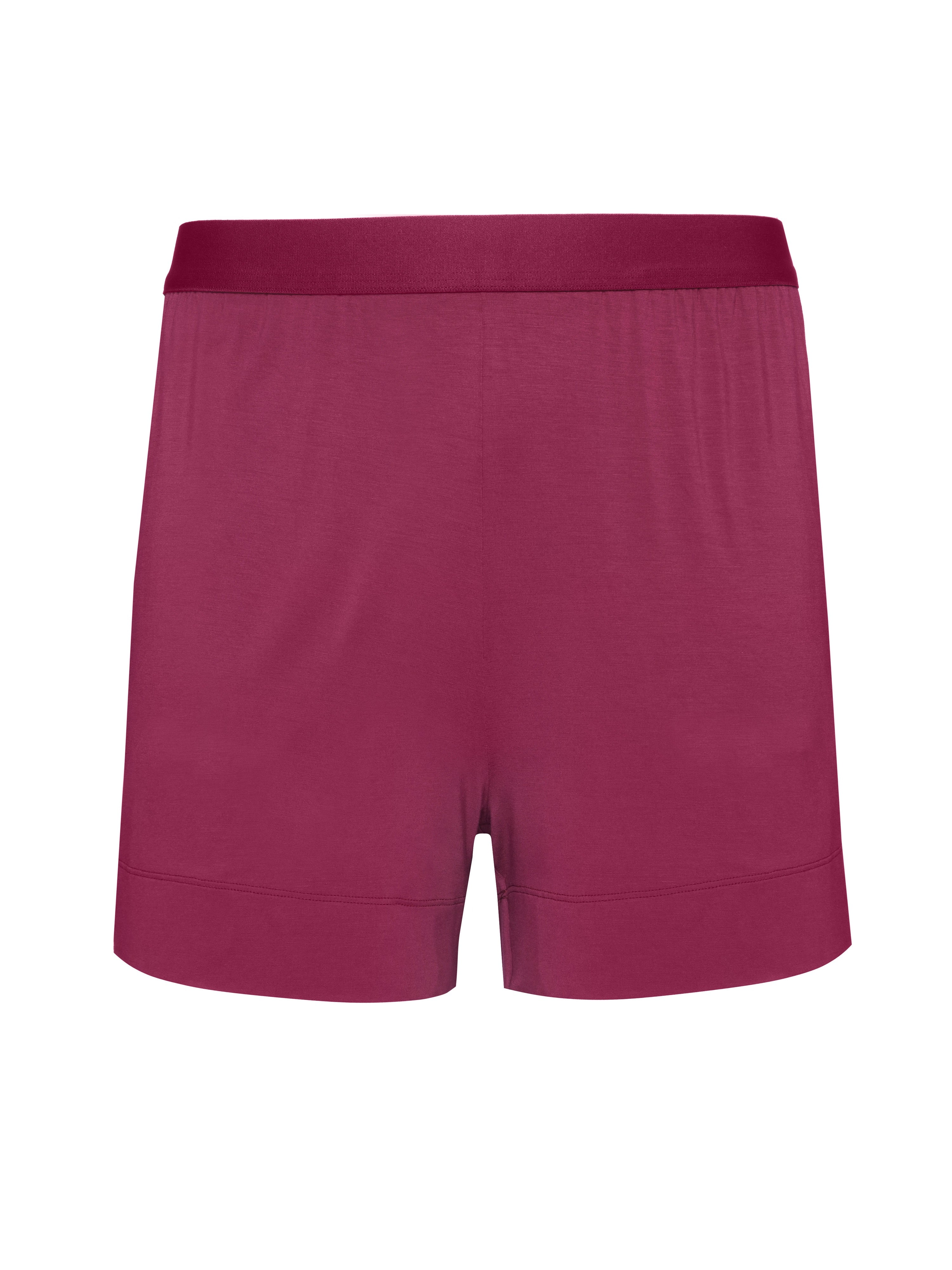 Men's Bamboo Short Pants Handcrafted in Italy — Burgundy