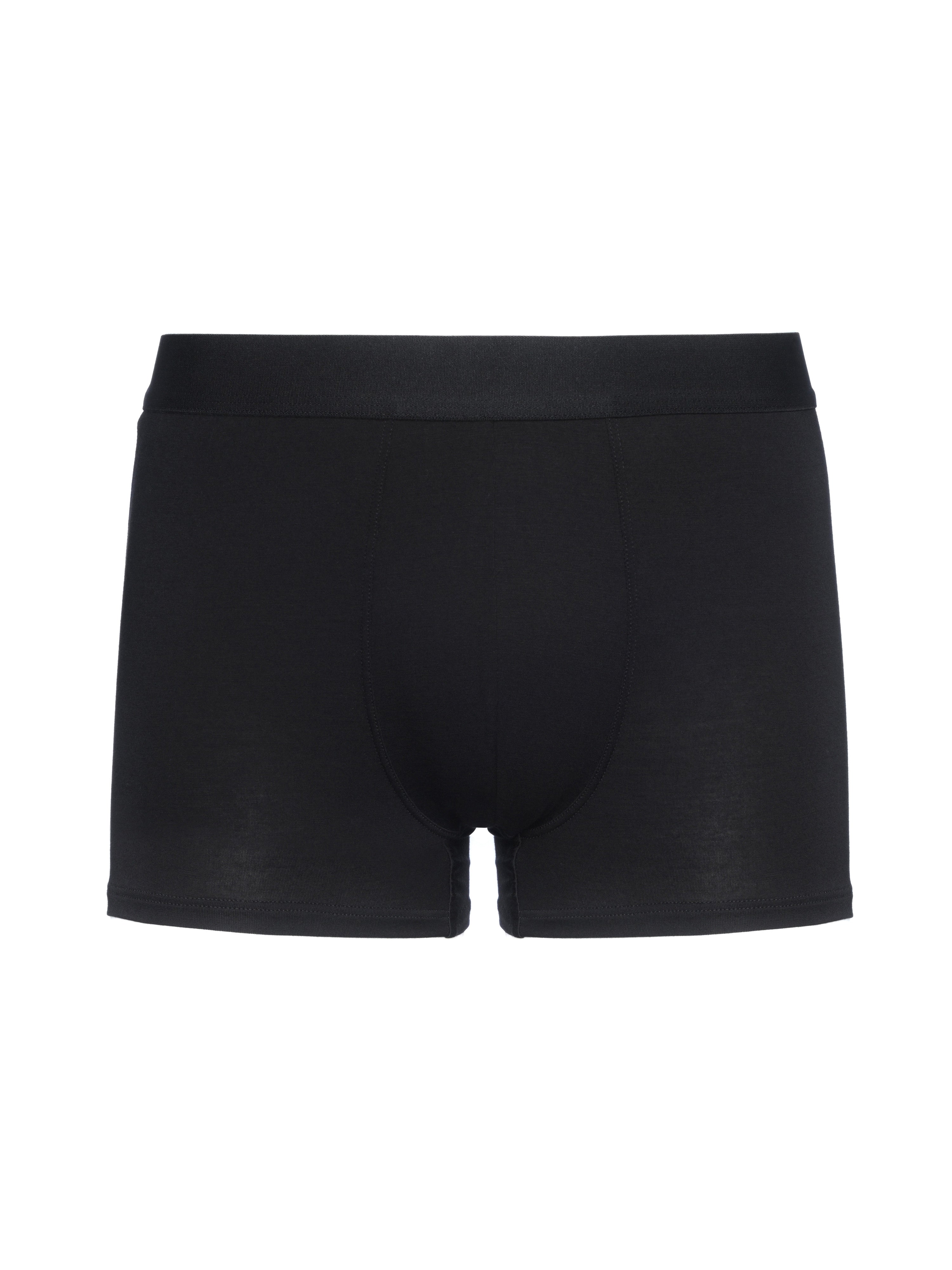 Men's Bamboo Boxer Briefs Handcrafted in Italy — Black