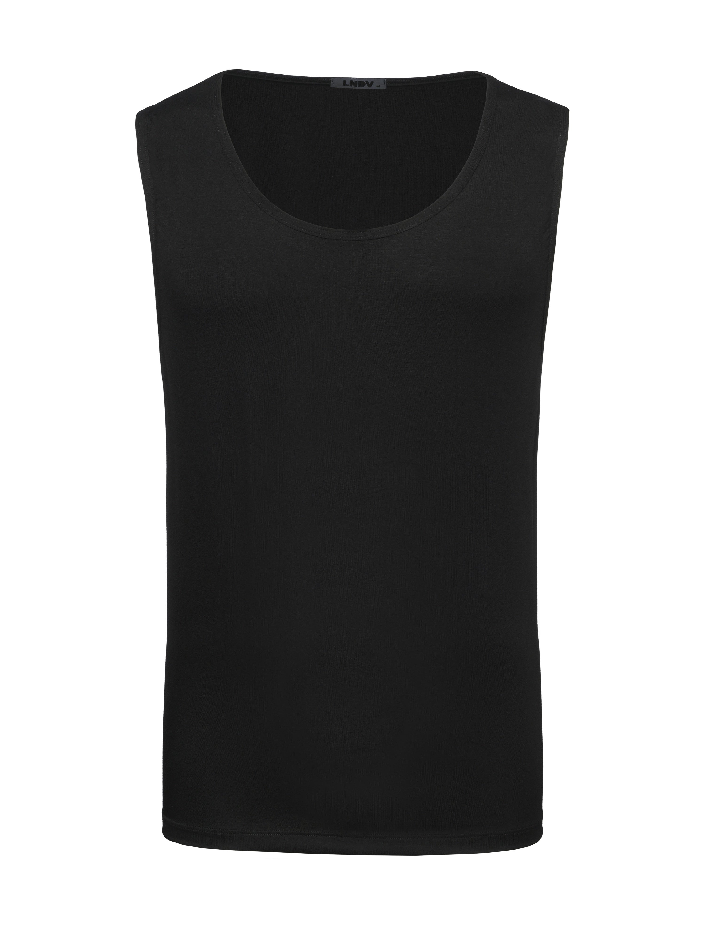 Men's Bamboo Tank Top Handcrafted in Italy — Black