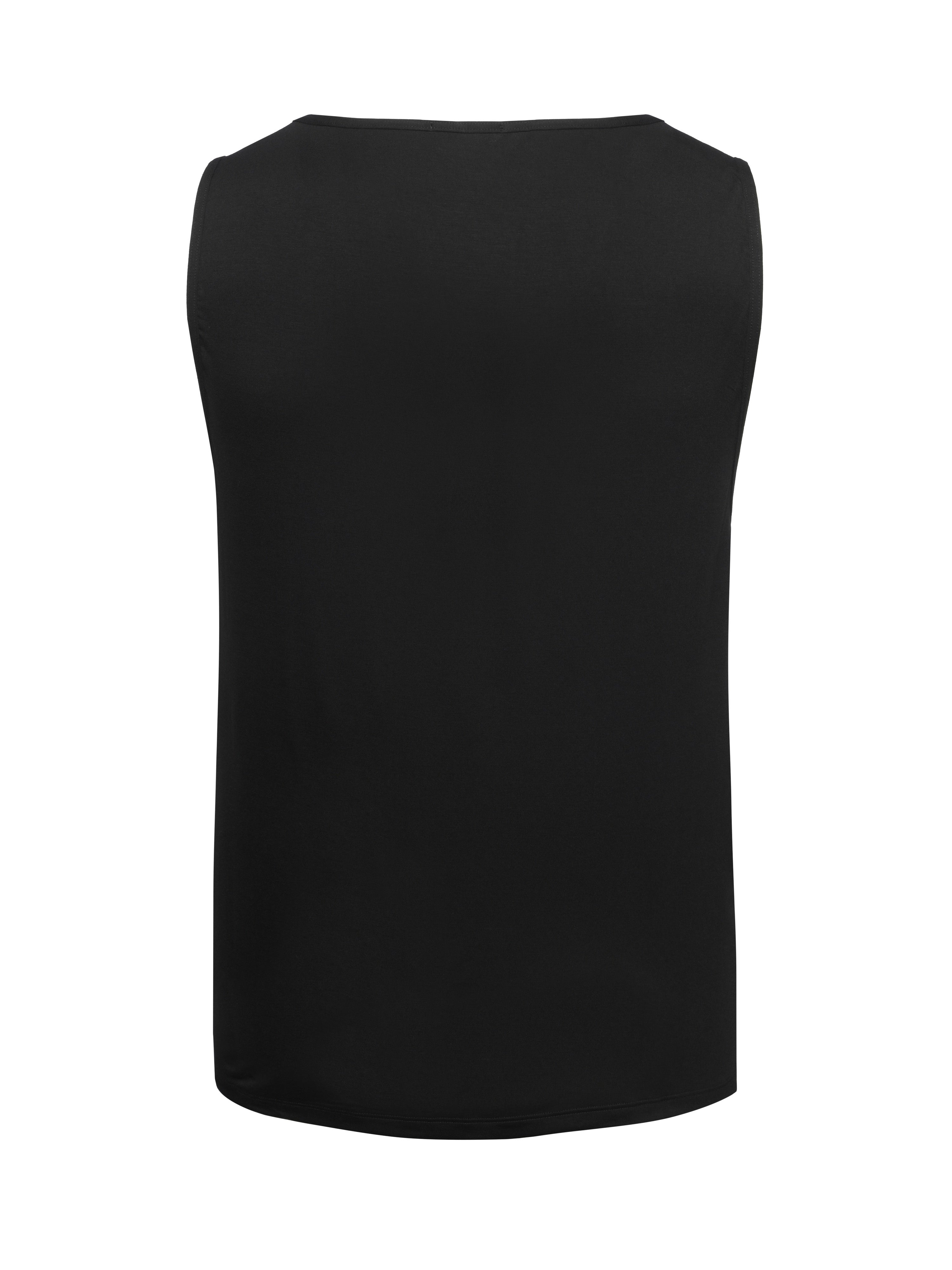 Tank Top Uomo in Bambù Fatto a Mano in Italia — Nero
