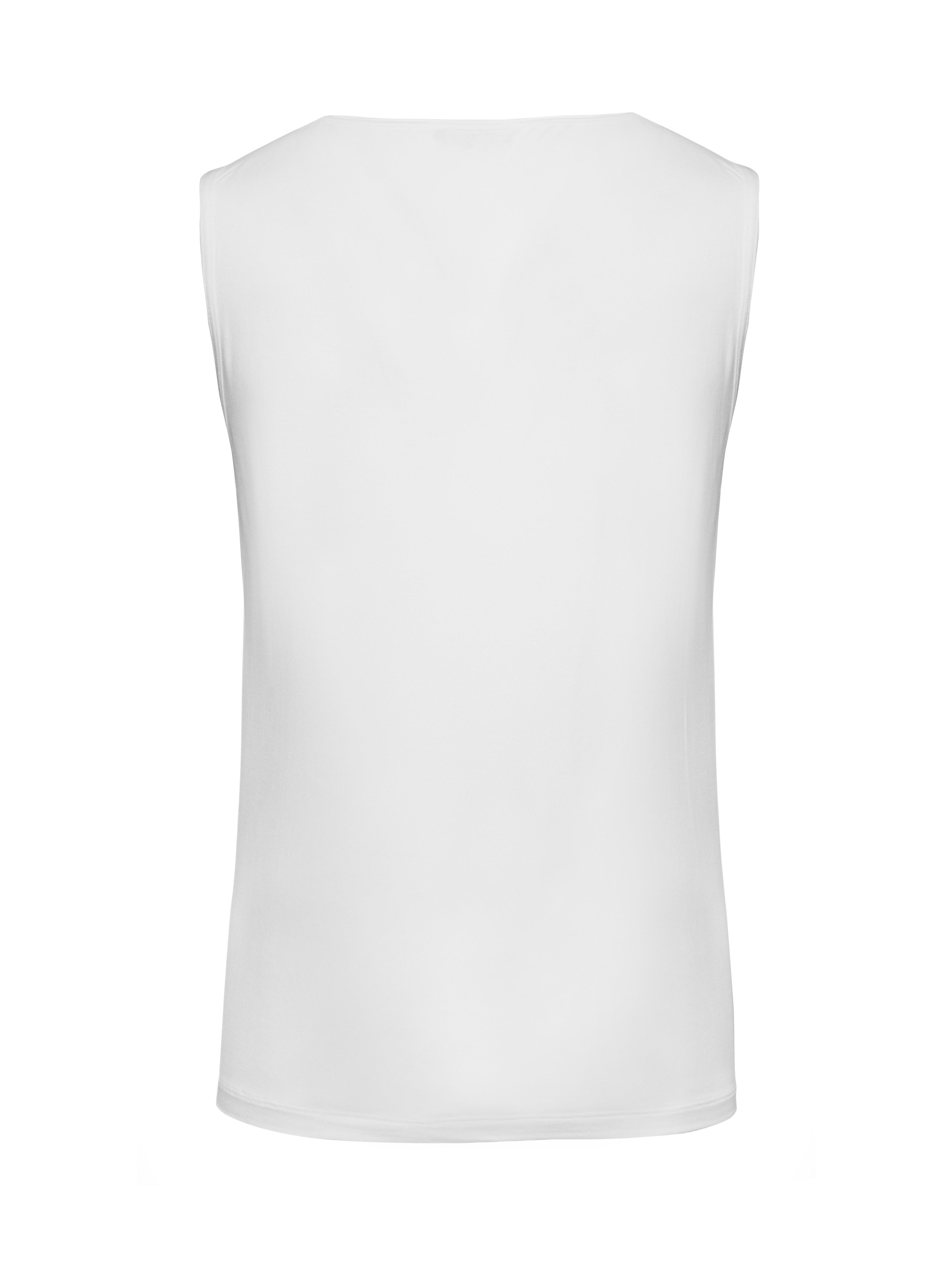Tank Top Uomo in Bambù Fatto a Mano in Italia — Bianco