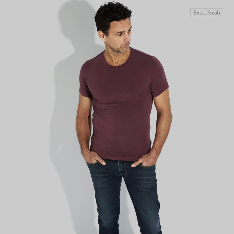 2 x T-shirt Burgundy Extra Fresh