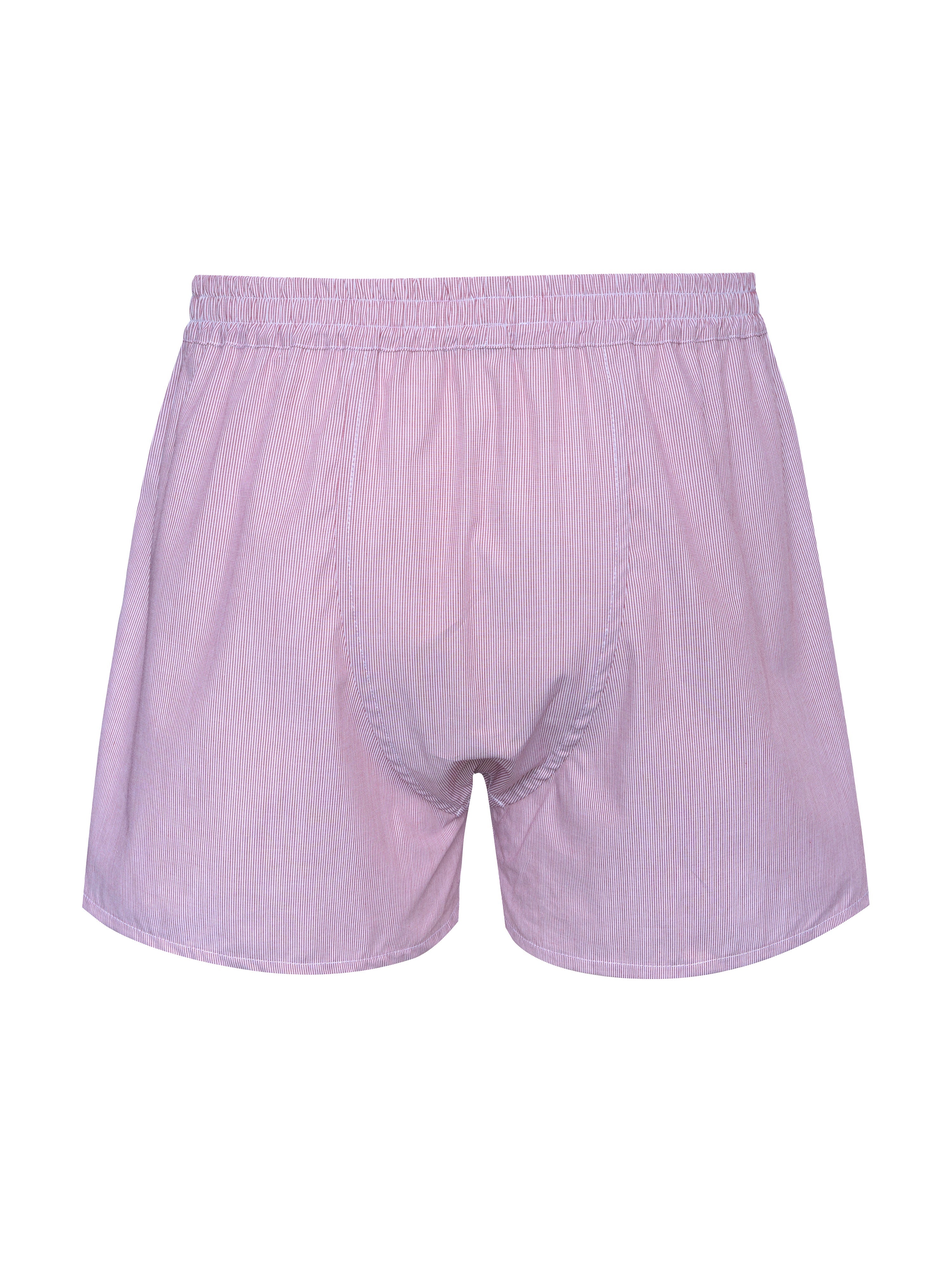 Men's Cotton Poplin Hold-Up Boxers Handcrafted in Italy — Light Burgundy