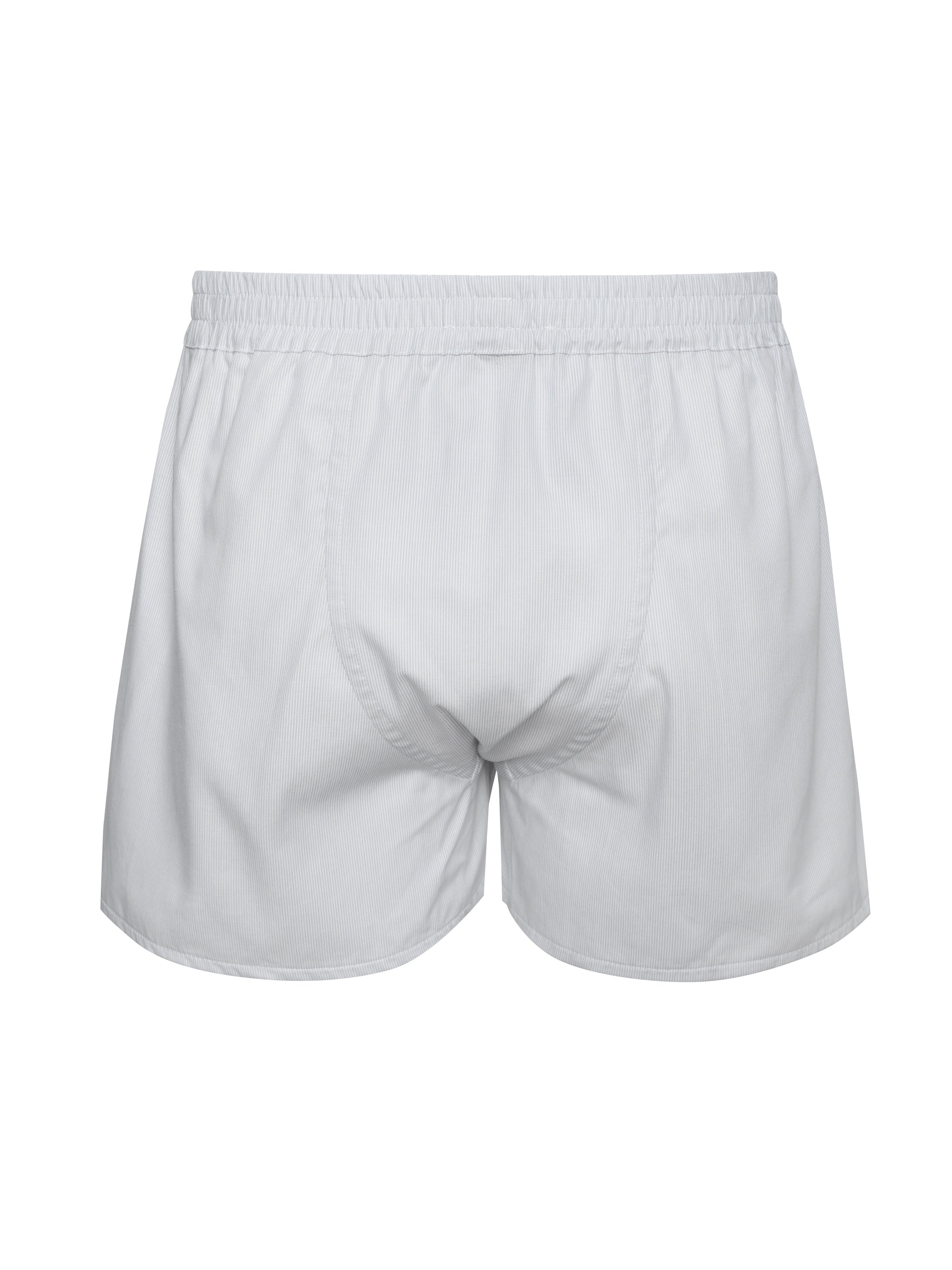 Men's Cotton Poplin Hold-Up Boxers Handcrafted in Italy — Light Grey