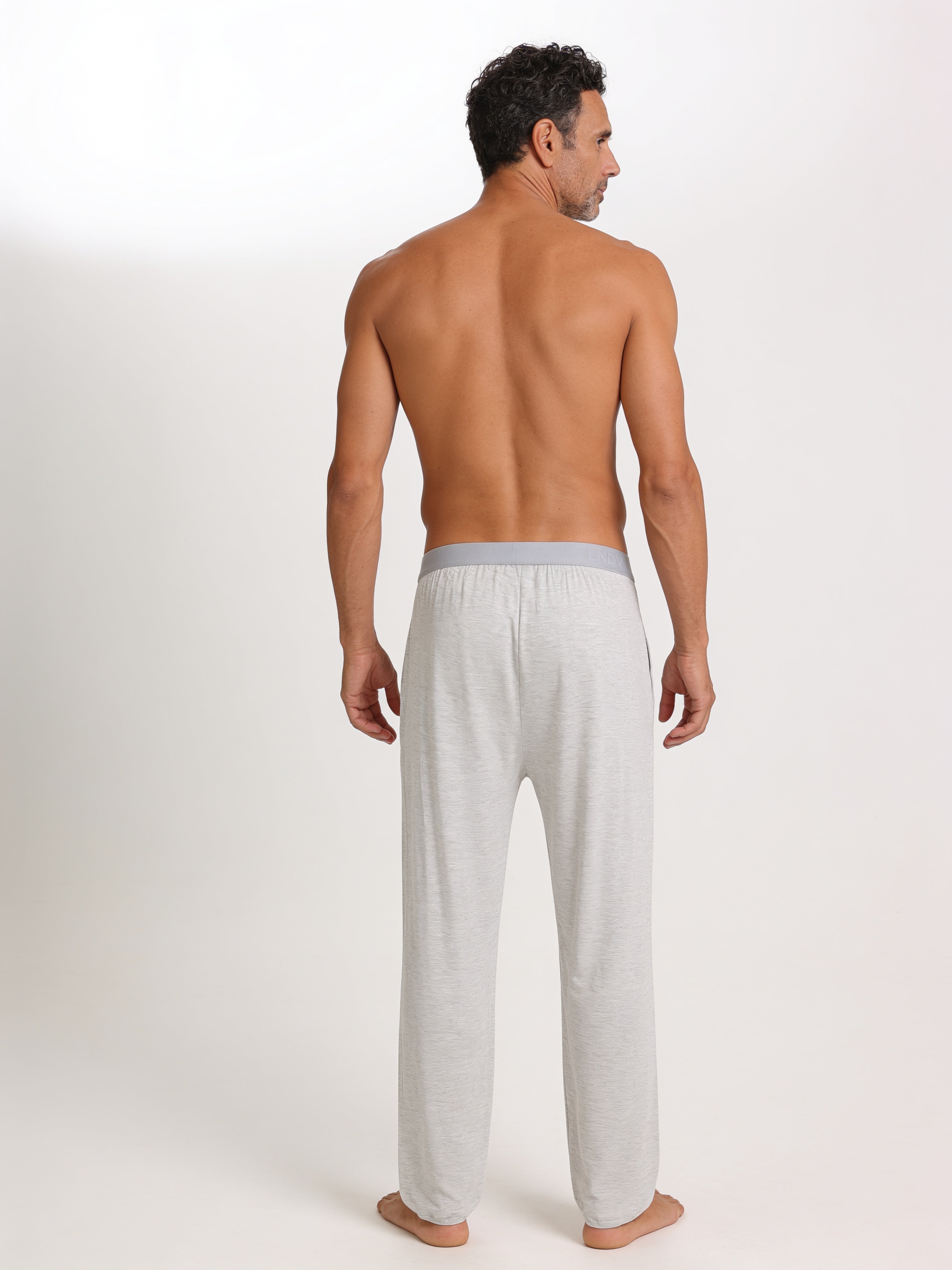 Men's Bamboo Lounge Pants Handcrafted in Italy — Melange Grey