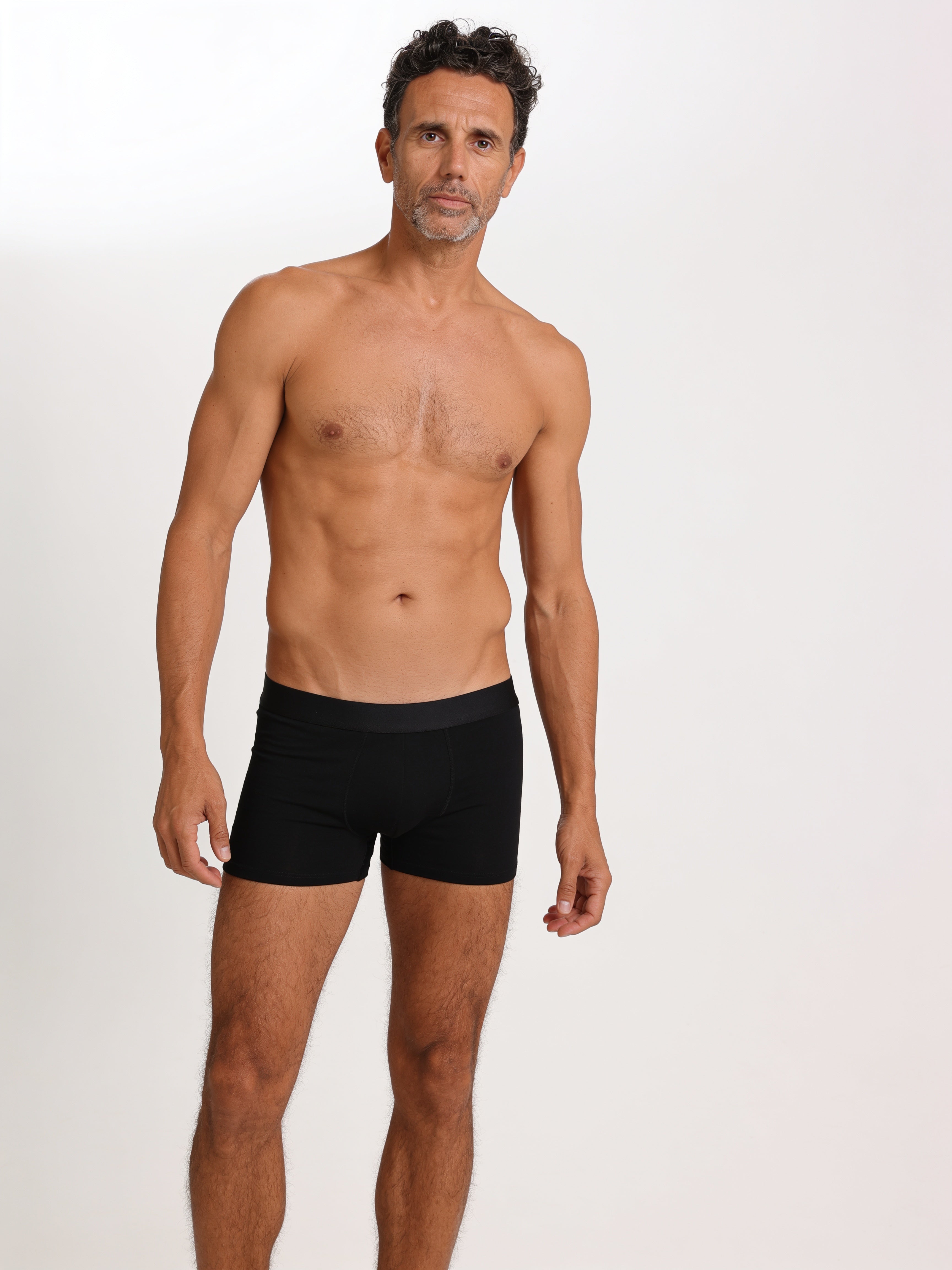 Men's Bamboo Boxer Briefs Handcrafted in Italy — Black