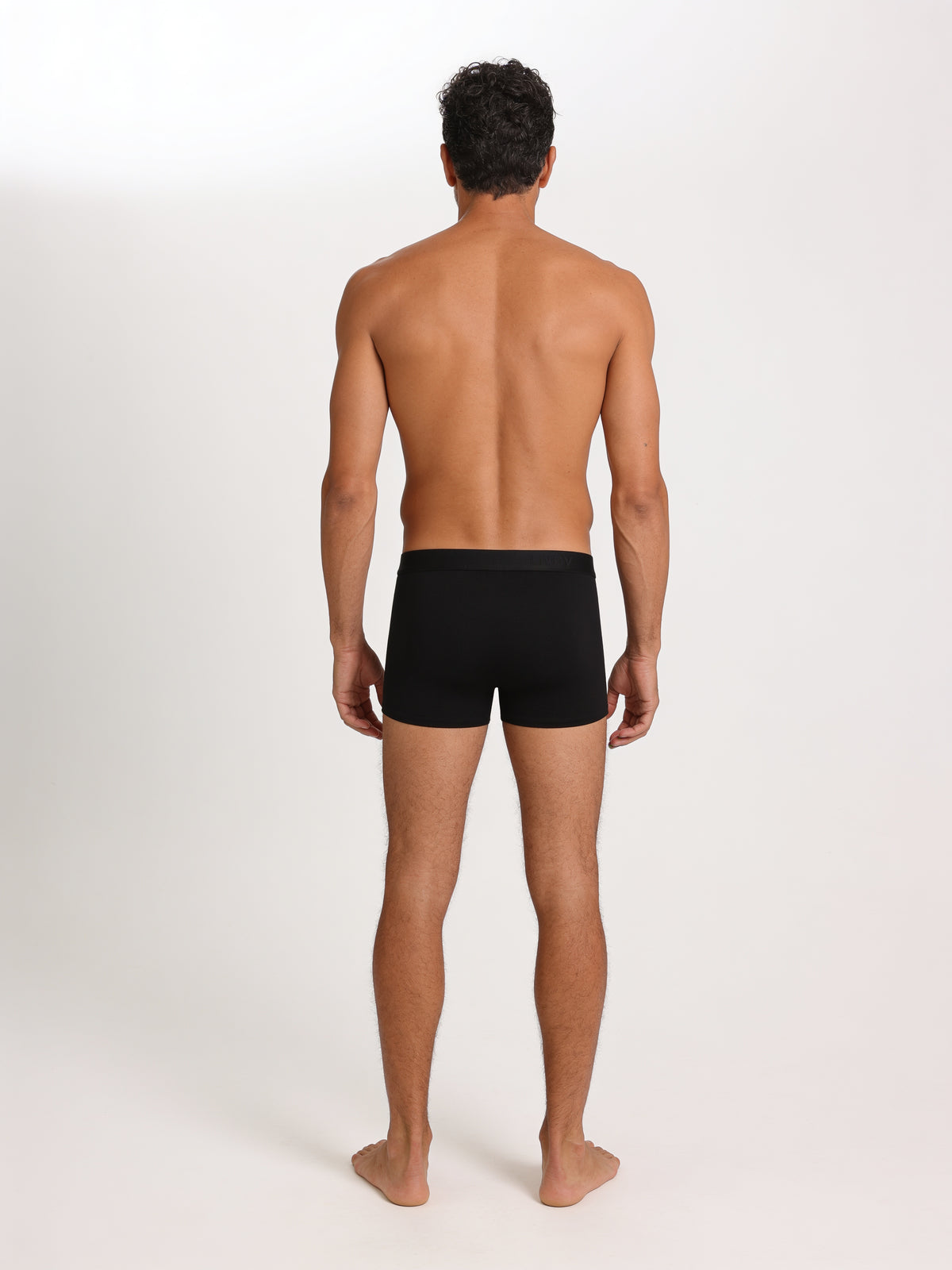 Men's Bamboo Boxer Briefs Handcrafted in Italy — Black