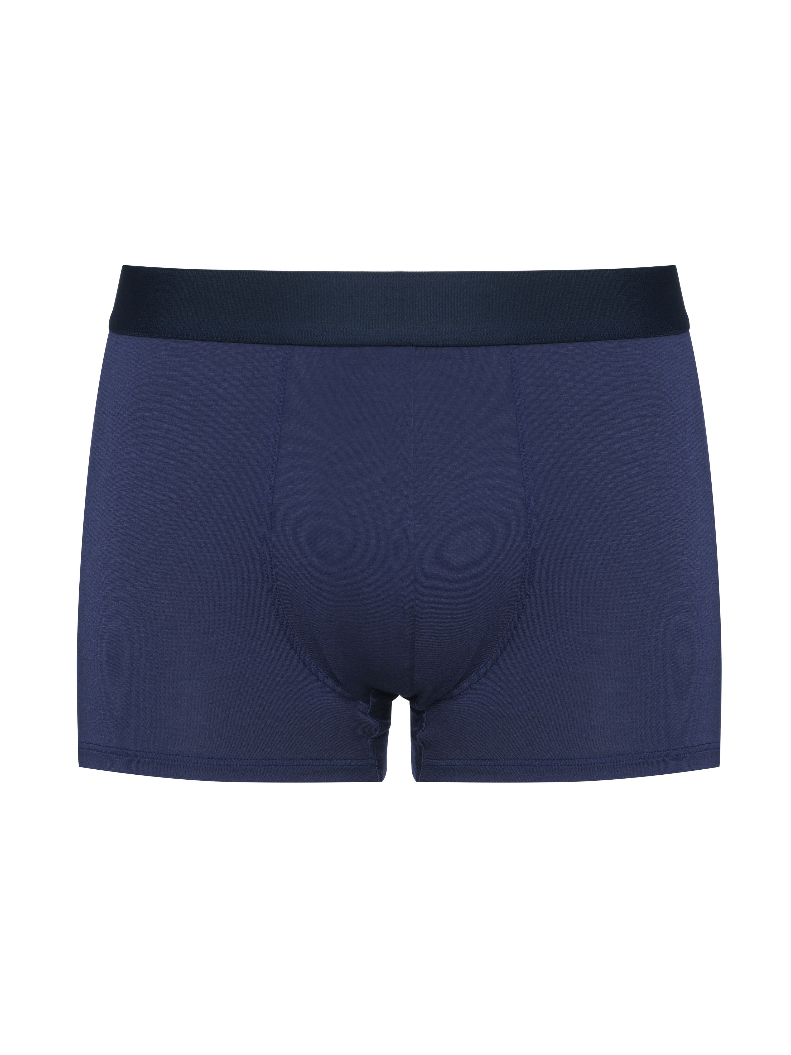 Men's Bamboo Boxer Briefs Handcrafted in Italy — Navy Blue