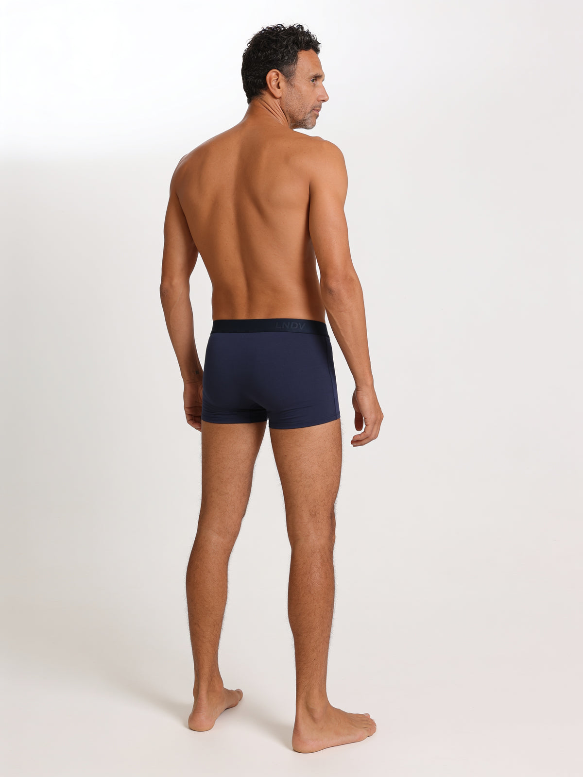 Men's Bamboo Boxer Briefs Handcrafted in Italy — Navy Blue