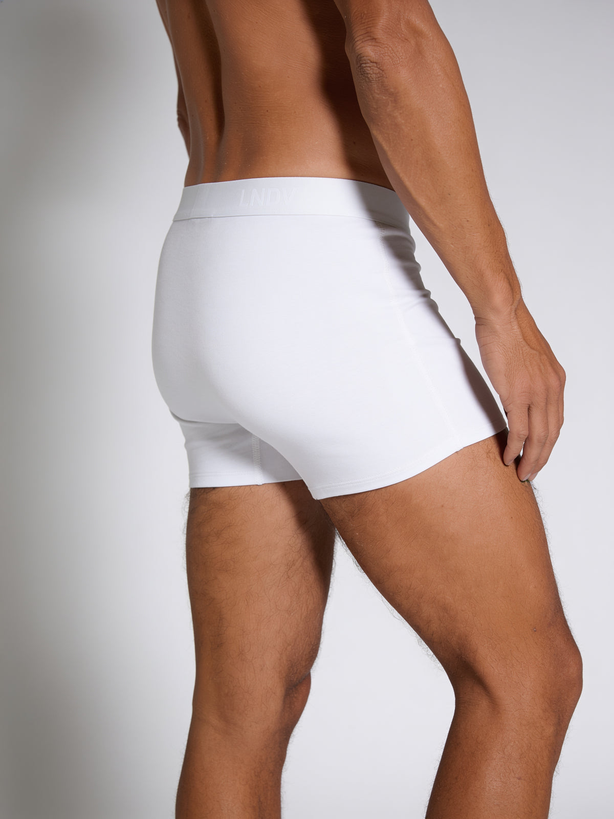Men's Bamboo Boxer Briefs Handcrafted in Italy — White