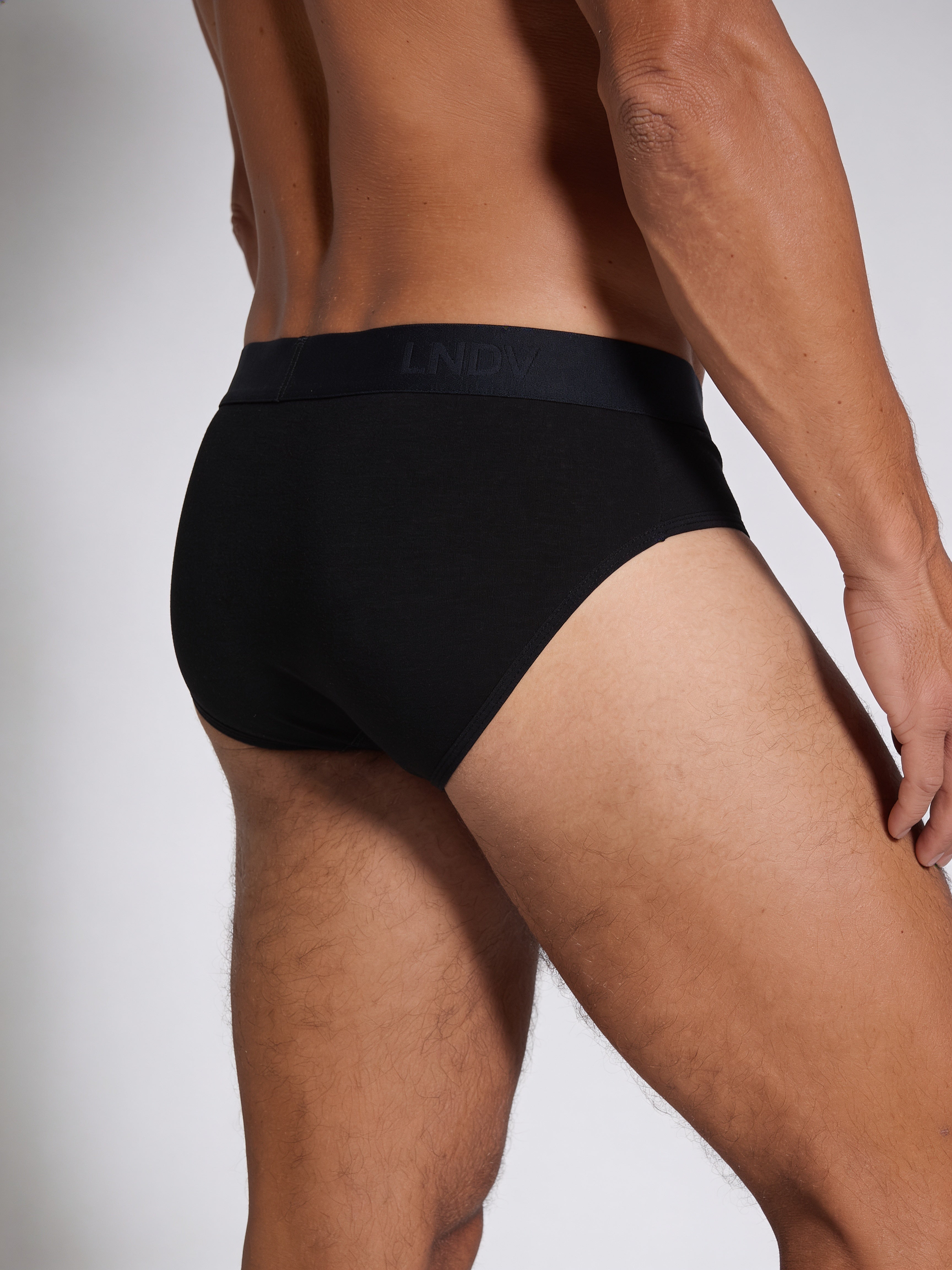 Men's Bamboo Briefs Handcrafted in Italy — Black