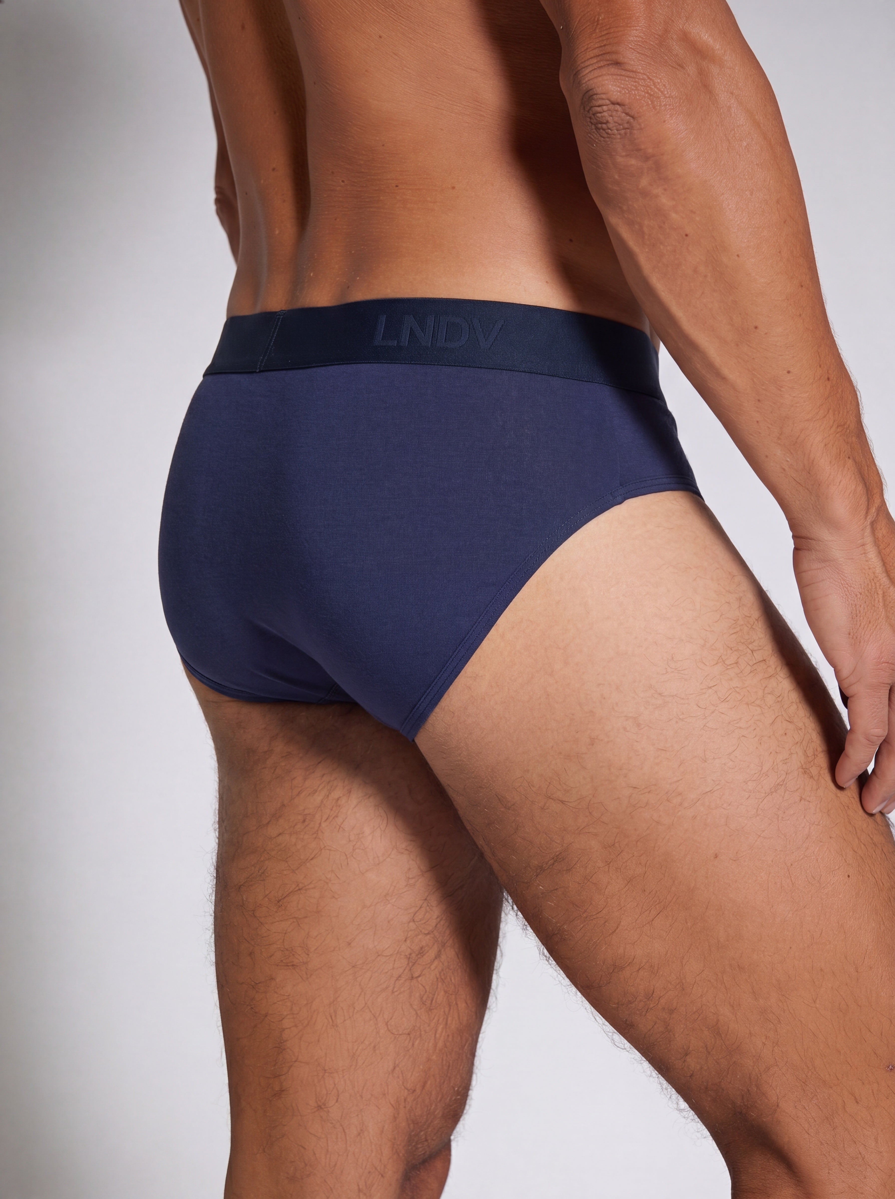 Men's Bamboo Briefs Handcrafted in Italy — Navy Blue