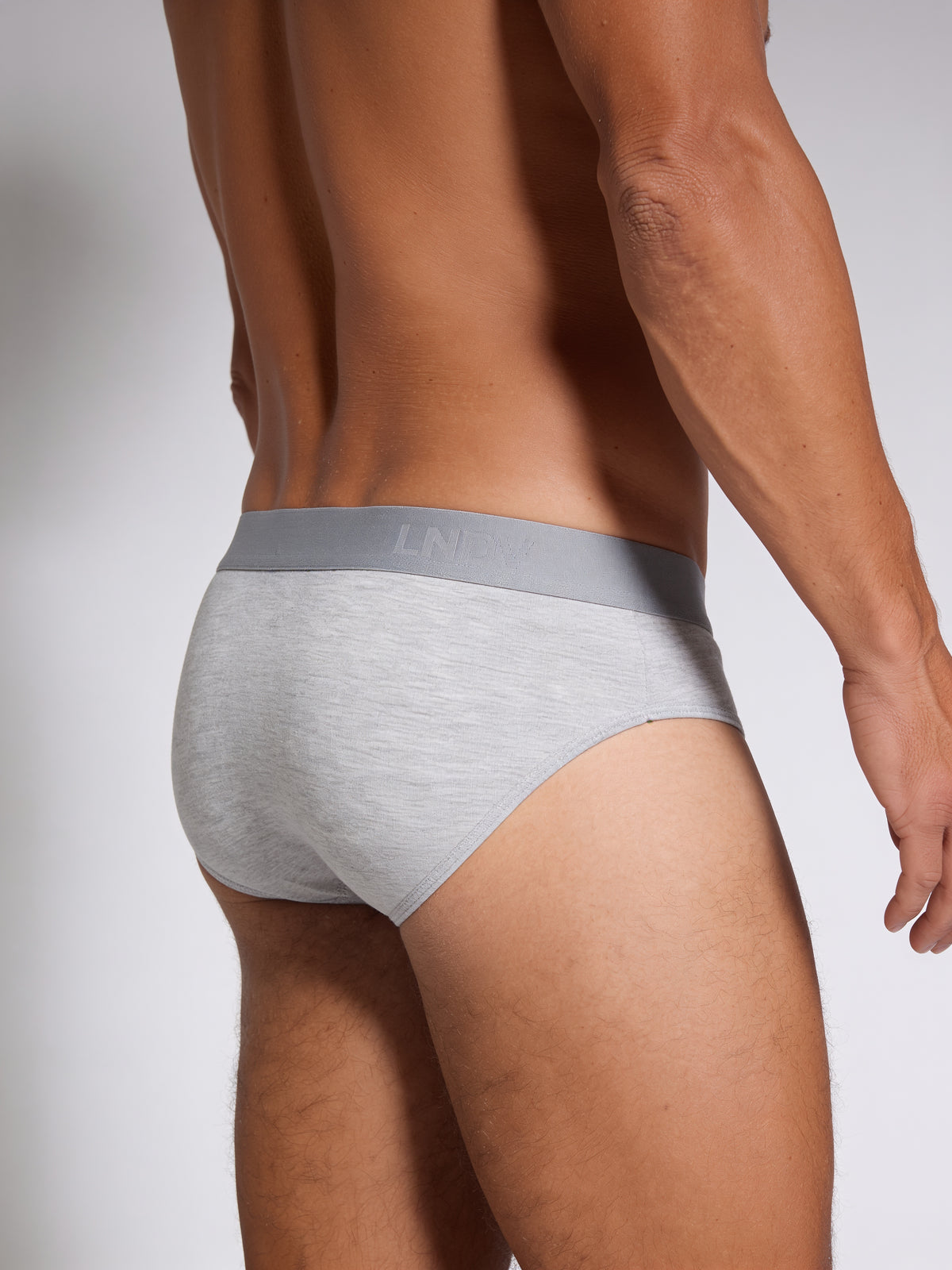Men's Bamboo Briefs Handcrafted in Italy — Melange Grey
