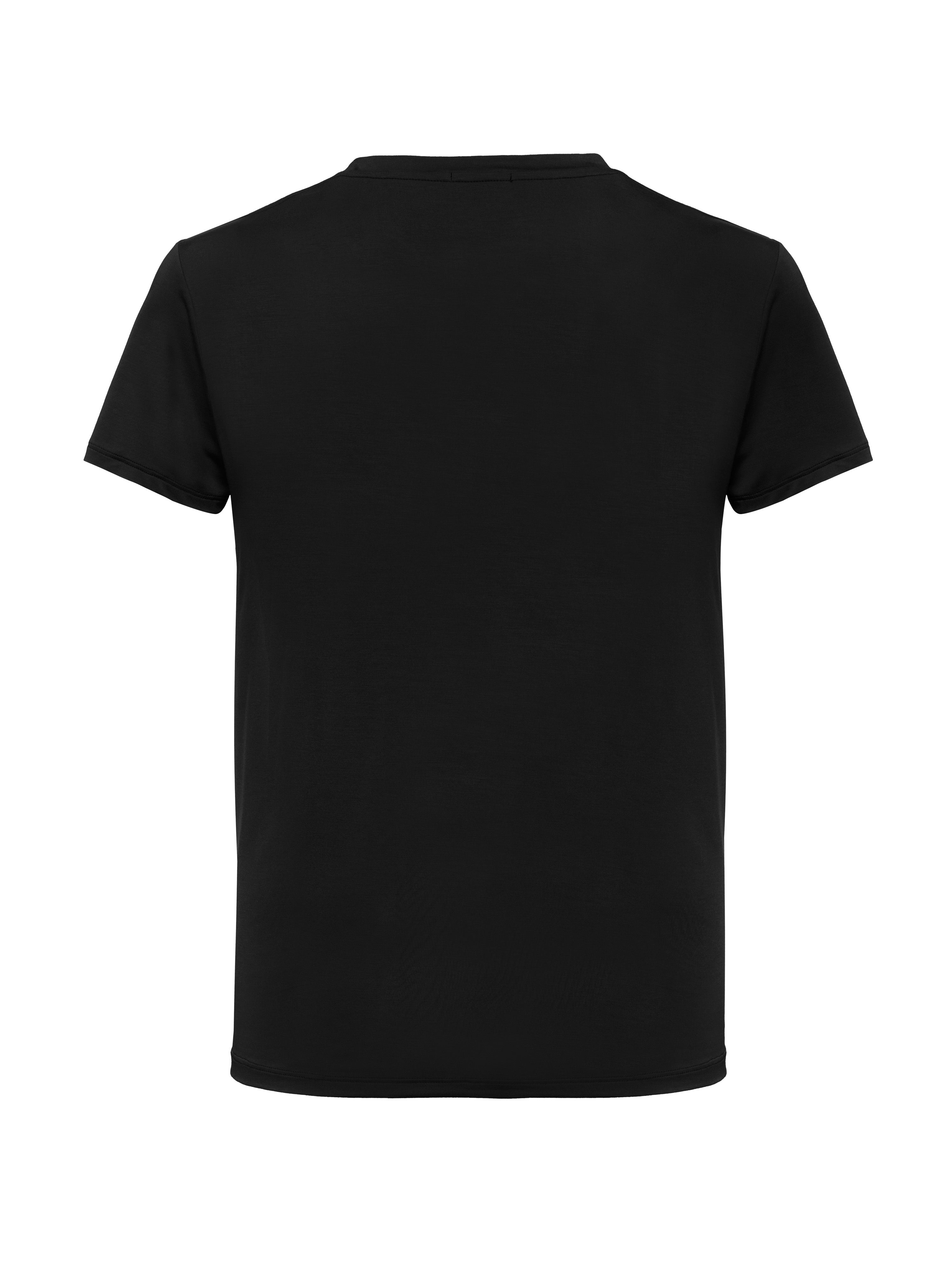 Men's Bamboo Crew Neck T-Shirt Handcrafted in Italy — Black