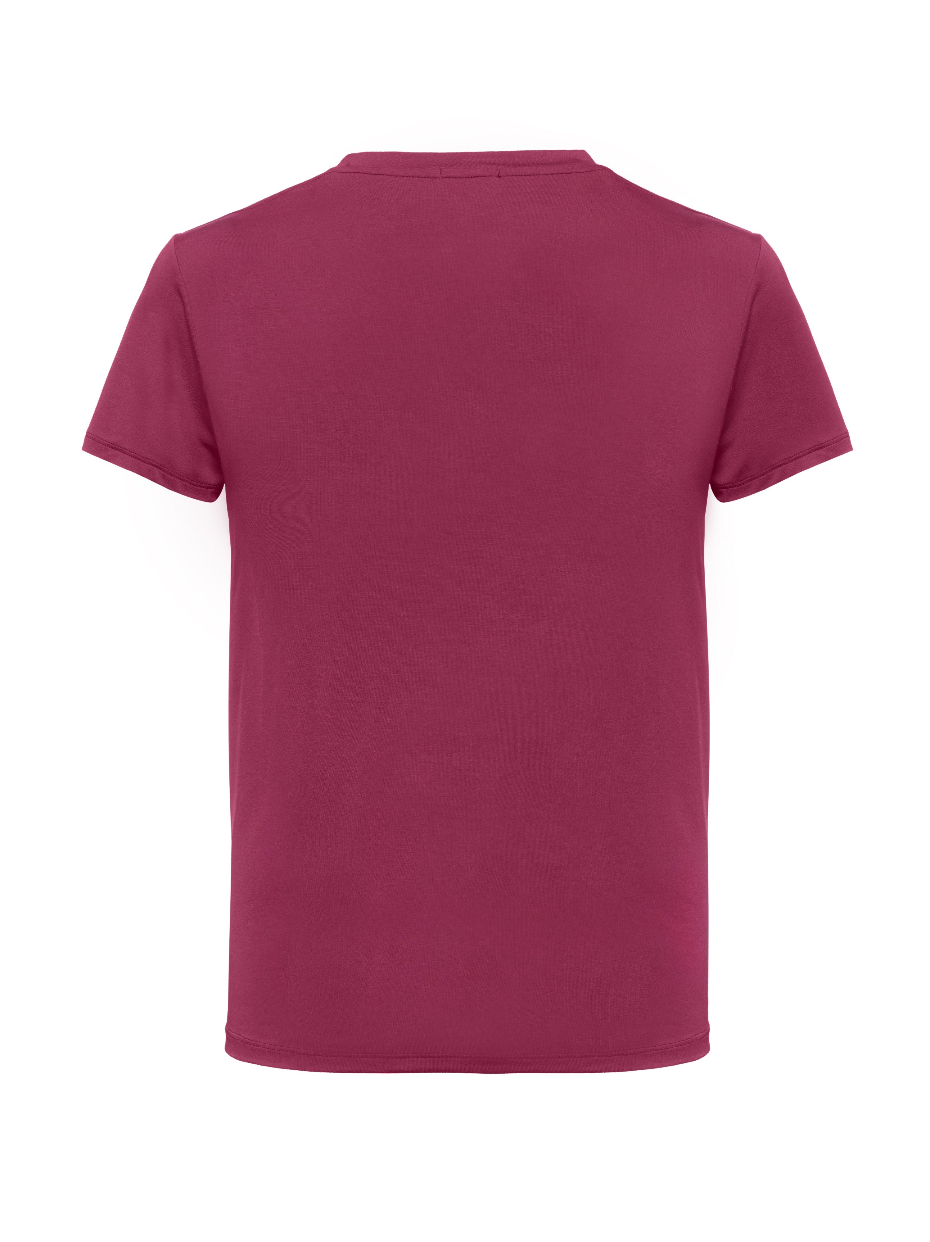 Men's Bamboo Crew Neck T-Shirt Handcrafted in Italy — Burgundy