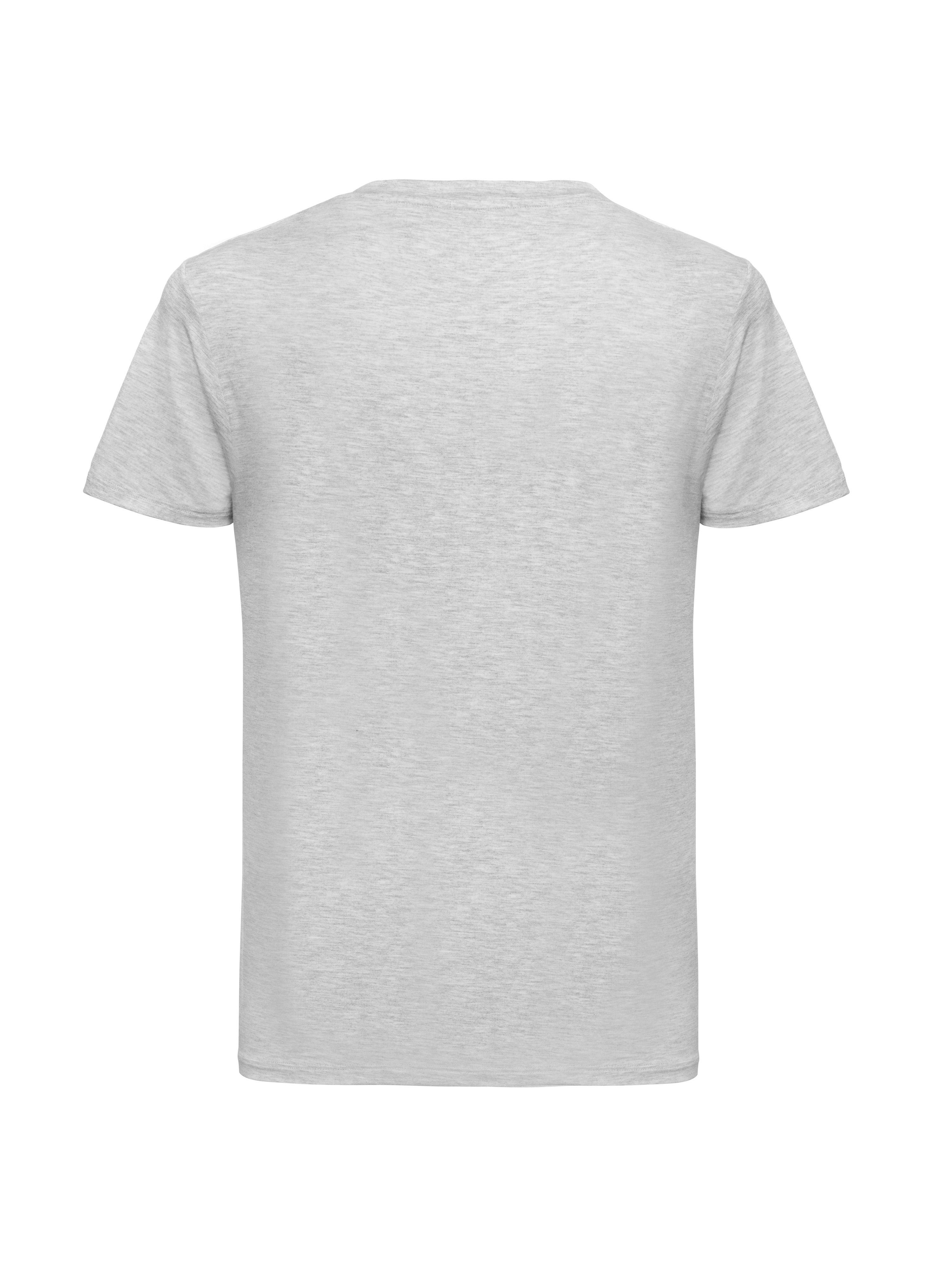 Men's Bamboo Crew Neck T-Shirt Handcrafted in Italy — Melange Grey