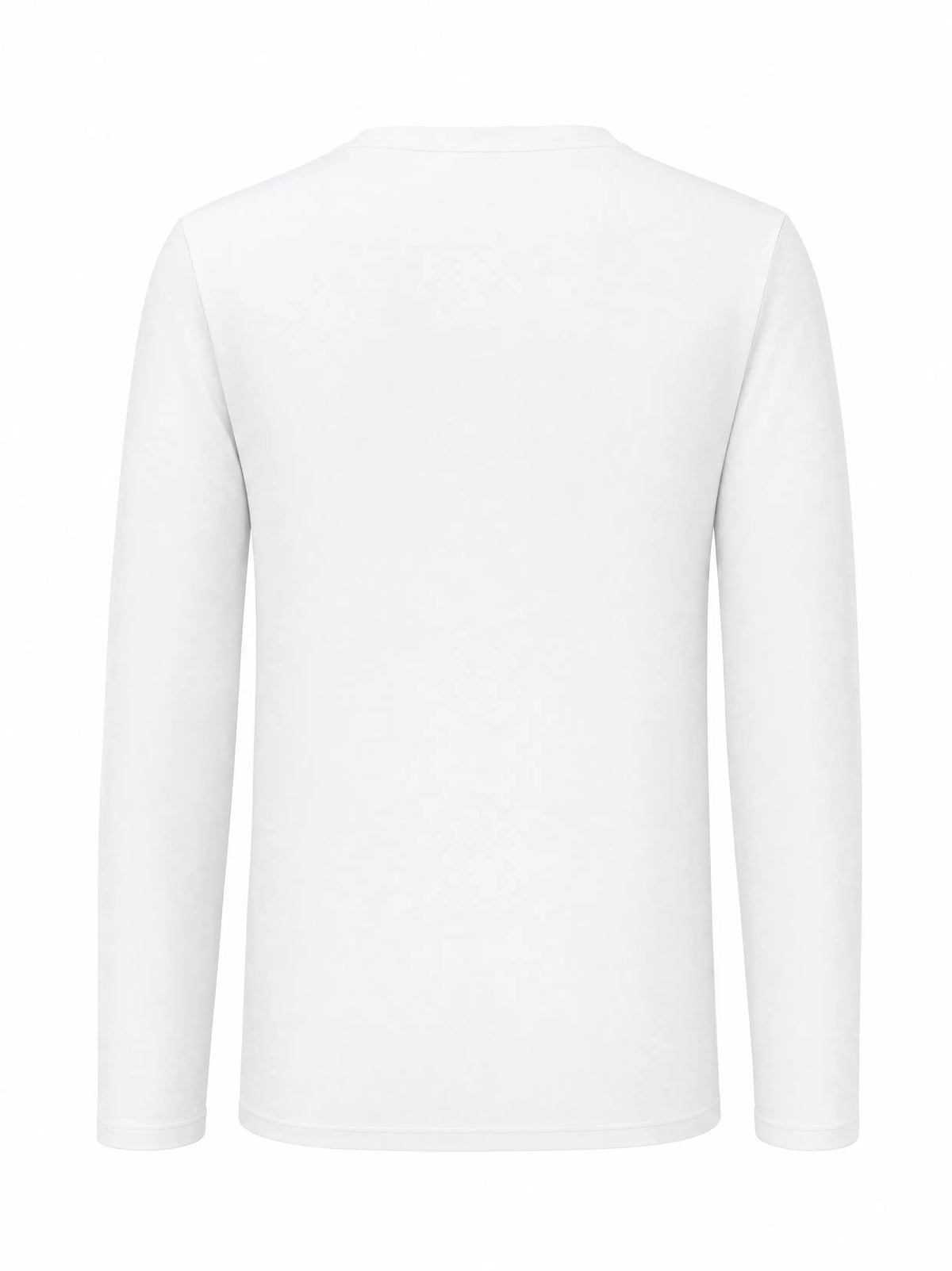 T-Shirt Manica Lunga Uomo in Bambù Fatta a Mano in Italia — Bianco