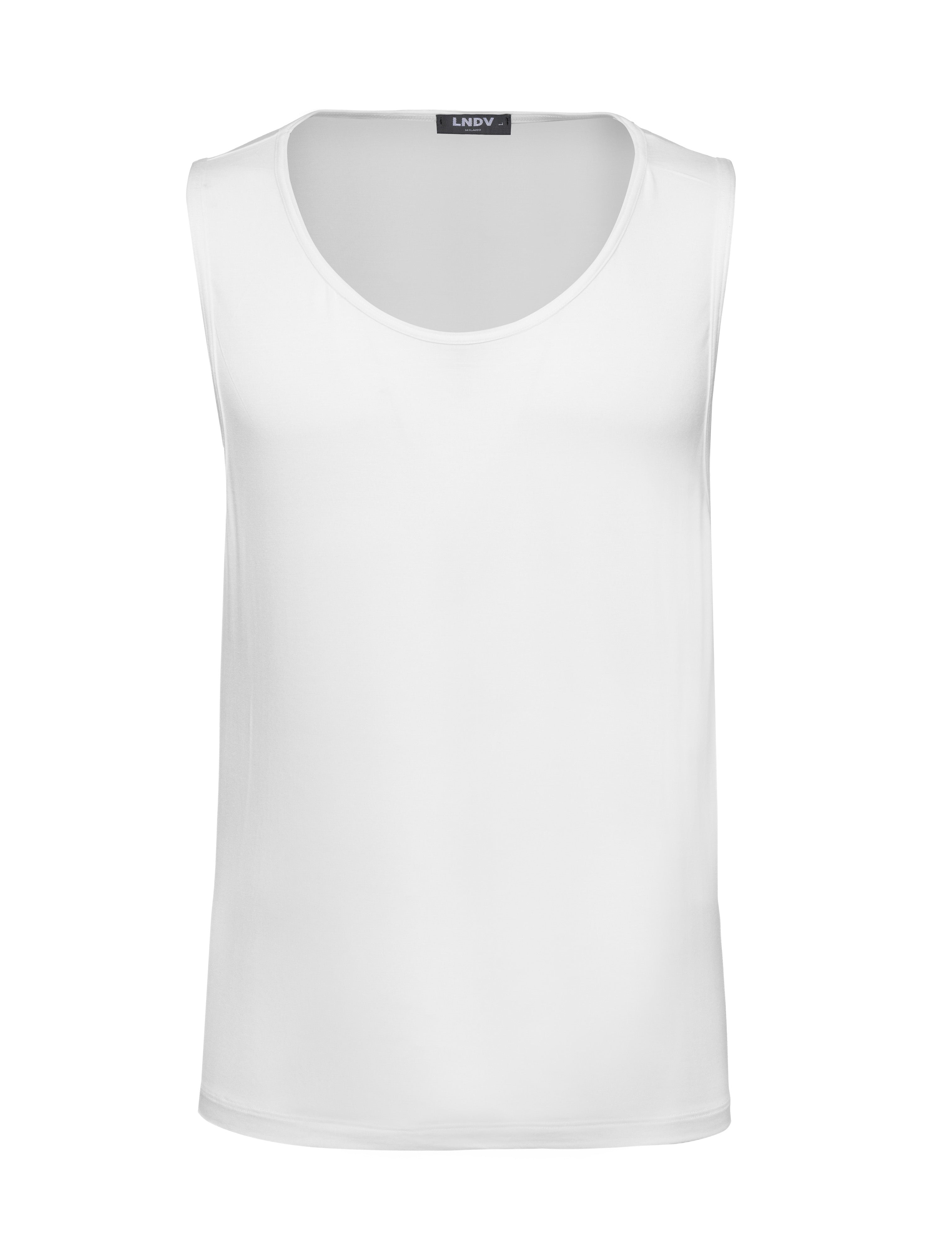 Men's Bamboo Tank Top Handcrafted in Italy — White